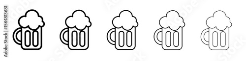 Oktoberfest icon thin line outline set or collection