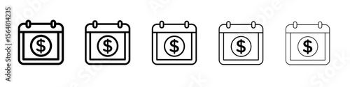 Payday icon thin line outline set or collection
