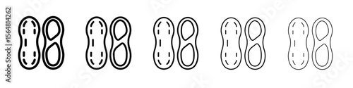 peanut icon thin line outline set or collection