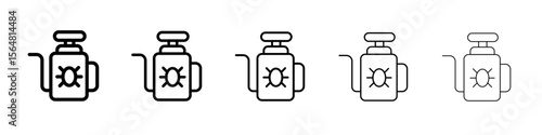 Pest control icon thin line outline set or collection