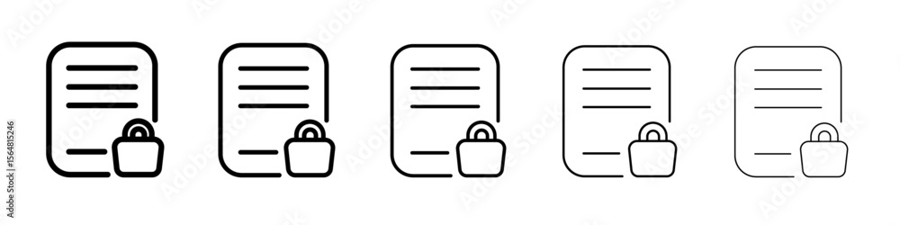 Fototapeta premium Procurement icon thin line outline set or collection