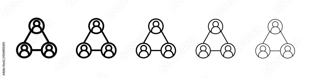 Referrals icon thin line outline set or collection Referrals icon thin line outline set or collection