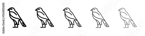 raven icon thin line outline set or collection