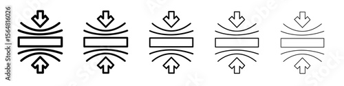 resilience material icon thin line outline set or collection