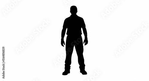 Garbage Collector Vector – Silhouette for Sanitation Worker, Public Service, and Waste Management Concepts

