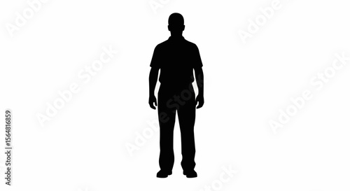Garbage Collector Vector – Silhouette for Sanitation Worker, Public Service, and Waste Management Concepts

