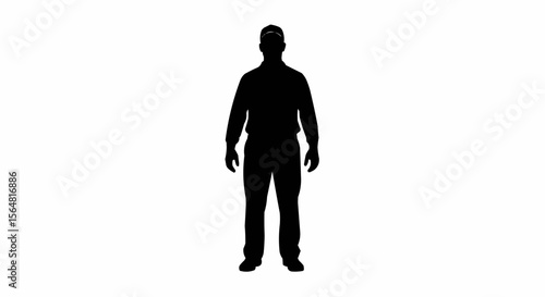 Garbage Collector Vector – Silhouette for Sanitation Worker, Public Service, and Waste Management Concepts


