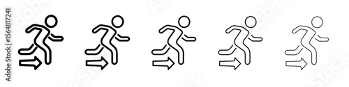 sprint icon thin line outline set or collection