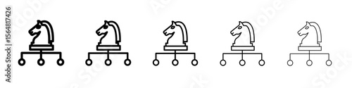 strategi icon thin line outline set or collection