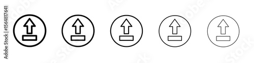 Submit progress icon thin line outline set or collection