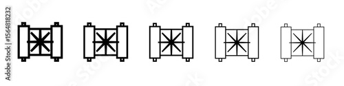 Torah icon thin line outline set or collection