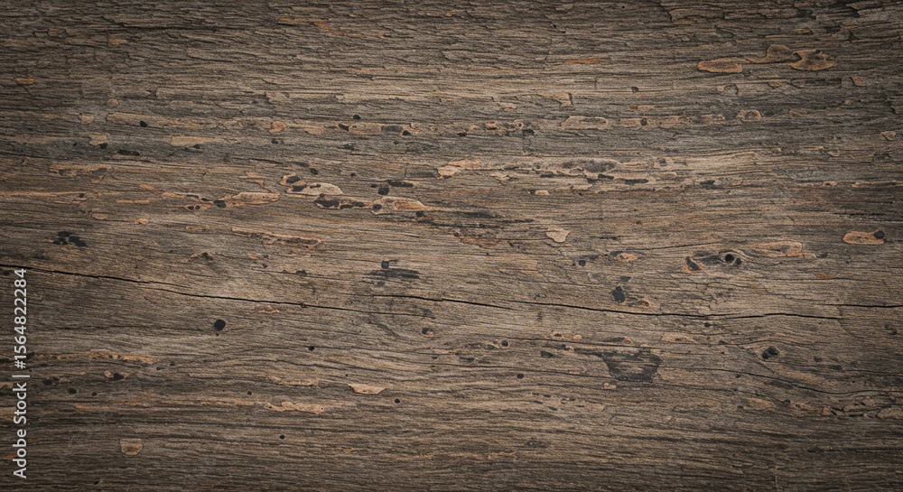 Fototapeta premium Dark brown wood grain texture showing natural knots and patterns.