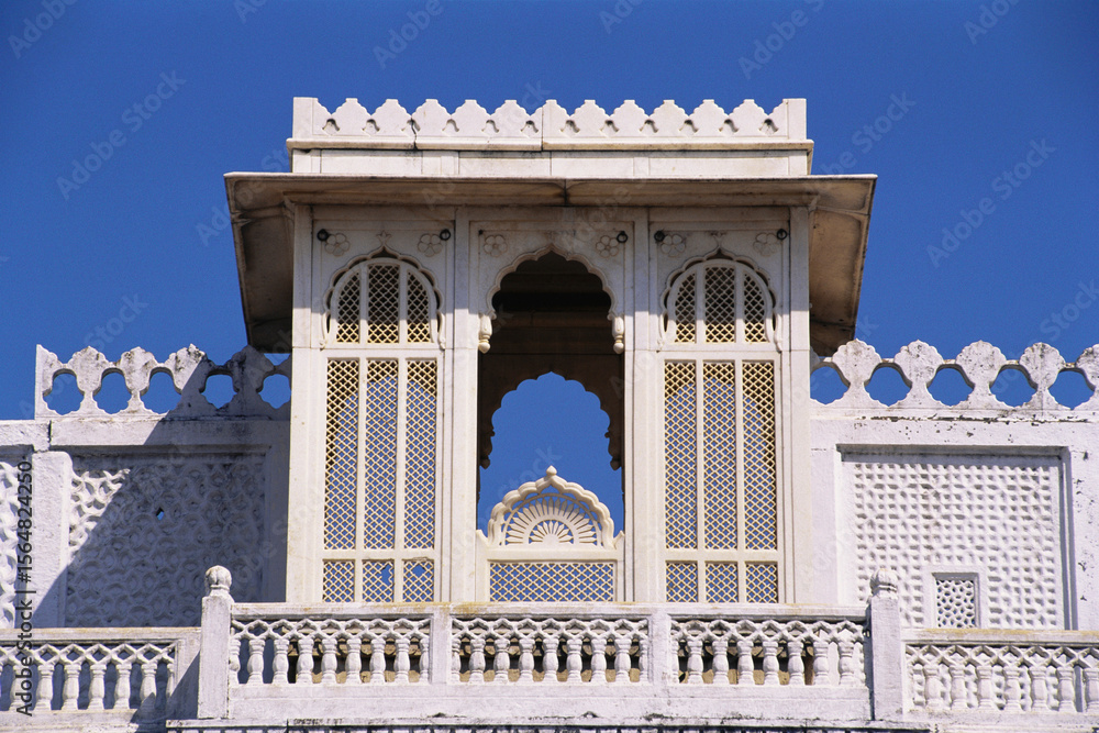 Fototapeta premium indian stone latticed screen jali india 
