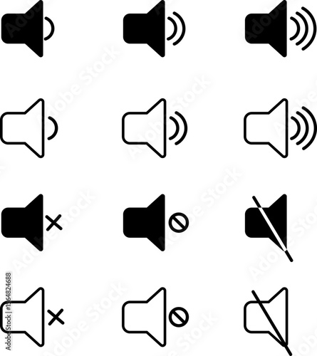 Sound volume icons