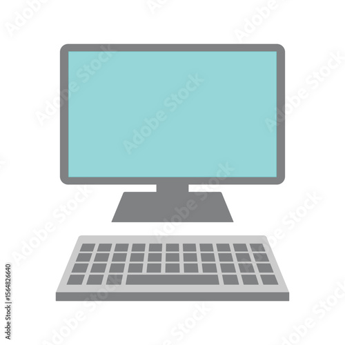 computer monitor with keyboard