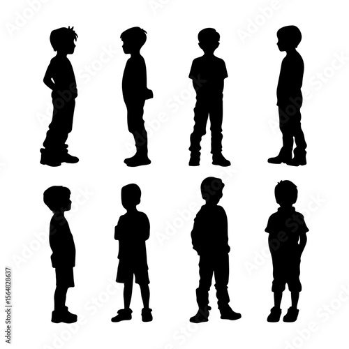 Youth Silhouettes Clipart Set for Designers