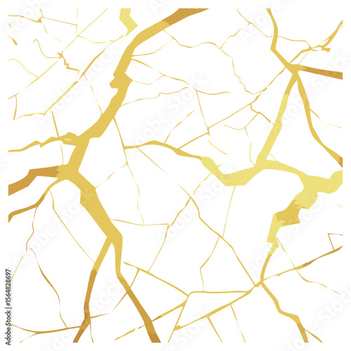 Kintsugi Texture – Cracked Gold Veins Japanese Style