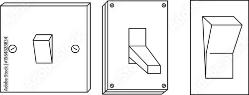 Minimal Door and Light Switch Outline Icons