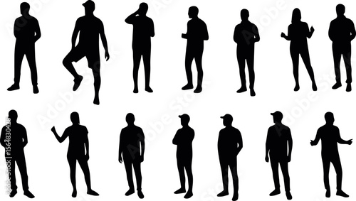 Diverse people isolated on white background