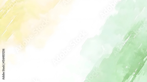 Abstract Watercolor Background Yellow Green