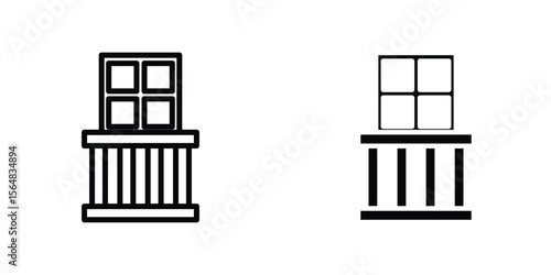 Balcony icon Simple vector illustration for graphic and web design.