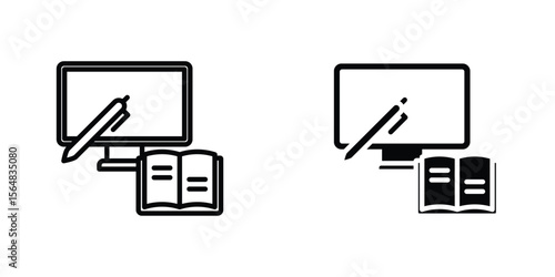 Blended learning icon Simple vector illustration for graphic and web design.