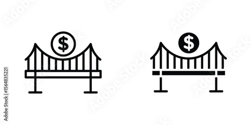 Bridging loan icon Simple vector illustration for graphic and web design.