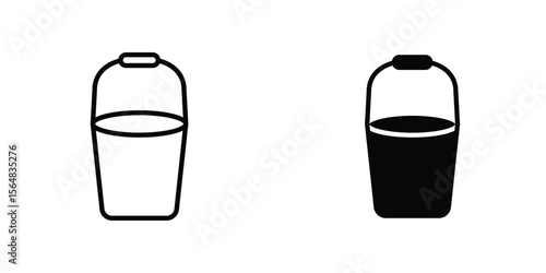 Bucket icon Simple vector illustration for graphic and web design.