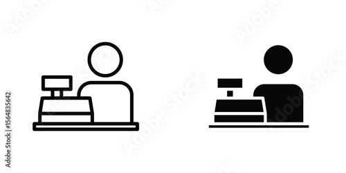 Cashier icon Simple vector illustration for graphic and web design.