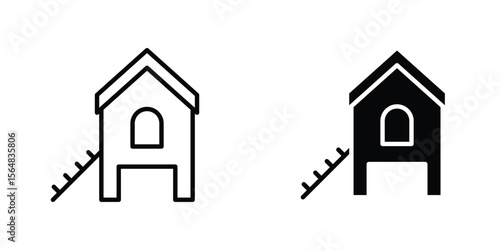 Chicken coop icon Simple vector illustration for graphic and web design.