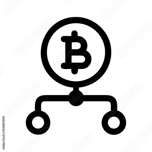 Bitcoin network diagram for cryptocurrency blockchain technology and digital finance system