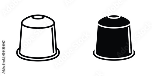 Coffee capsule icon Simple vector illustration for graphic and web design.