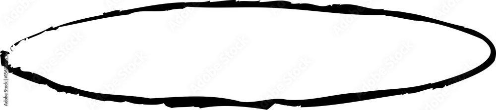 Obraz premium Oval frames brush painted, ink stamp, circle banner