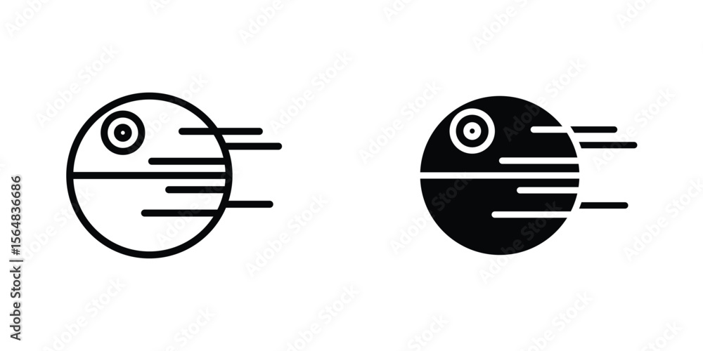 Death star icon Simple vector illustration for graphic and web design.