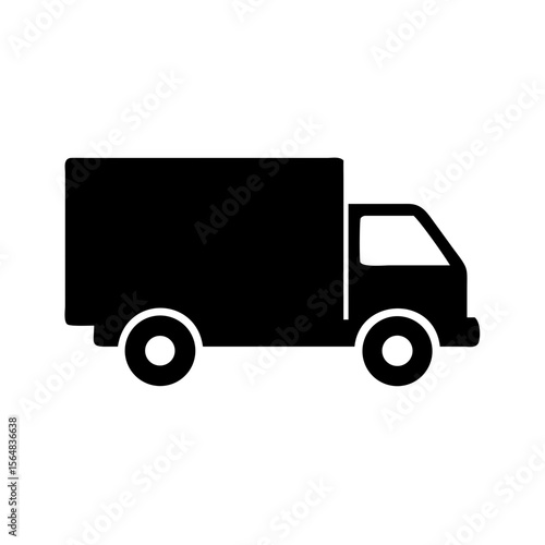Delivery truck vector icon for shipping and moving services transport and logistics business