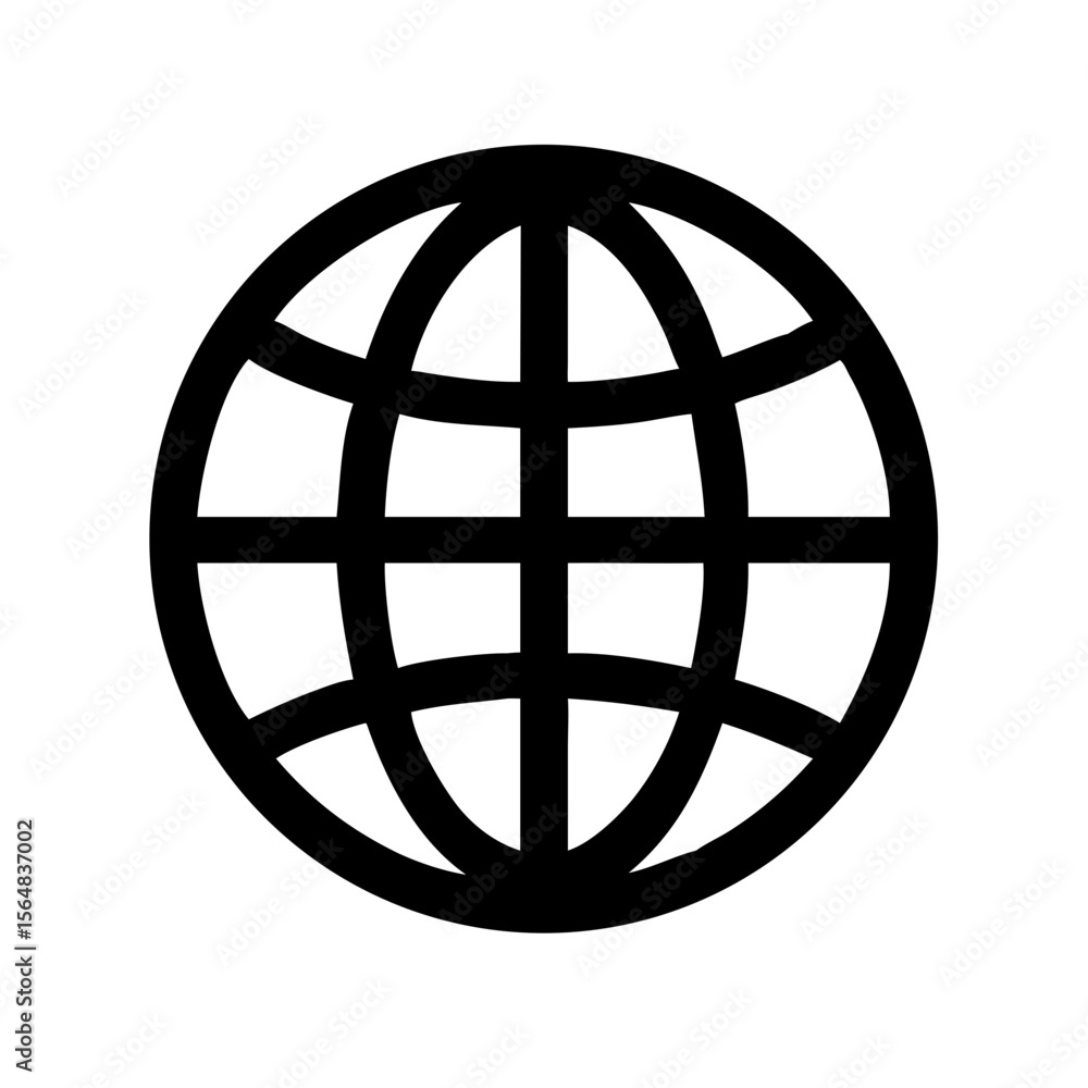 Globe icon vector illustration of world wide web symbol for website and application design Globe icon vector illustration of world wide web symbol for website and application design