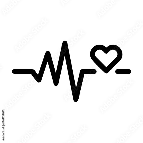 Heartbeat pulse heart rate rhythm ekg cardiogram lifeline medical health cardiology vital sign wave