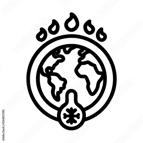 Global warming earth climate change environment temperature increase melting ice caps and glaciers