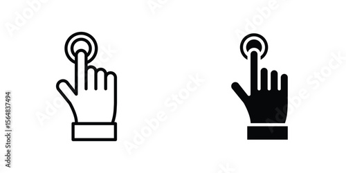 Finger control icon Simple vector illustration for graphic and web design.