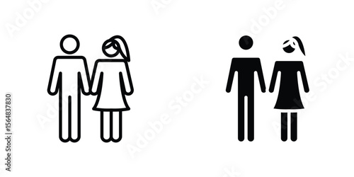 Girlfriend icon Simple vector illustration for graphic and web design.