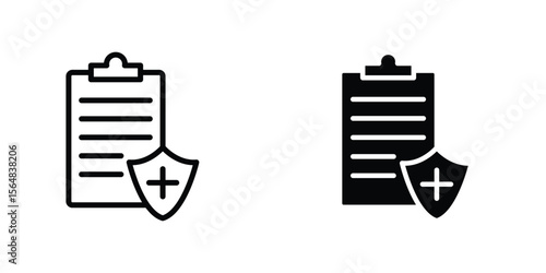 Health insurance icon Simple vector illustration for graphic and web design.