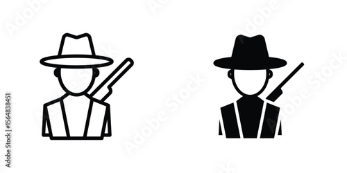 Hunter icon Simple vector illustration for graphic and web design.