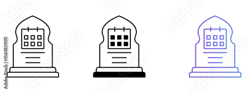 Bereavement Leave Icon – Line, Glyph & Gradient Style