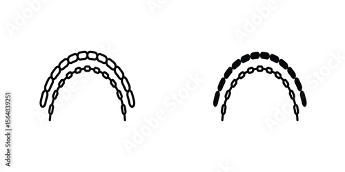 Lingual braces icon Simple vector illustration for graphic and web design.