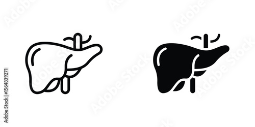 Liver icon Simple vector illustration for graphic and web design.