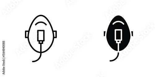 Oxygen mask icon Simple vector illustration for graphic and web design.
