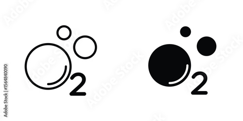 Oxygen O2 icon Simple vector illustration for graphic and web design.