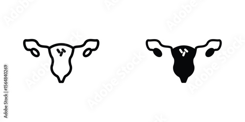 Pelvic inflammatory disease icon Simple vector illustration for graphic and web design.