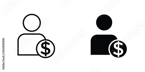 Personal loan icon Simple vector illustration for graphic and web design.