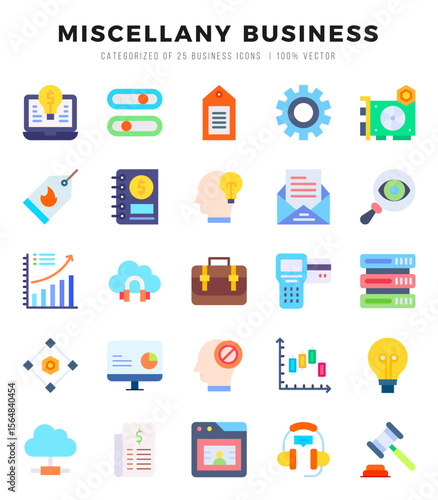 icons set. Miscellany Business for web. app. vector illustration.